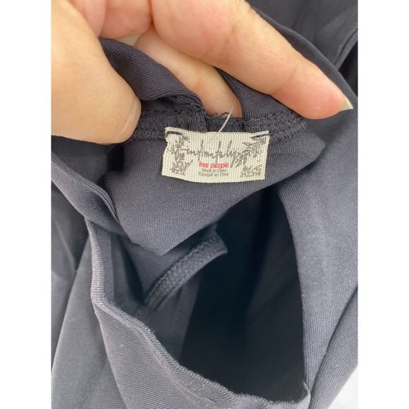 Free People NWT Jessa Bodysuit Cage Back Halter Stretch Thong Black Large New - Picture 7 of 11